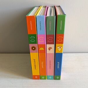 Colorful Kids Cook in a Book Series Pancake Tacos Cookies Pizza